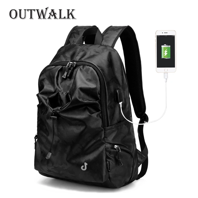 

OUTWALK USB Bagpack 15.6inch Laptop Backpack for Teens Boys Student Men School Backpack Bag Male Daypacks Escolar Travel Mochila