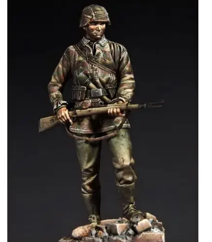 

New Unassembled 1/18 90mm Panzer grenadier soldier winter 90mm Resin Kit DIY Toys Unpainted resin model