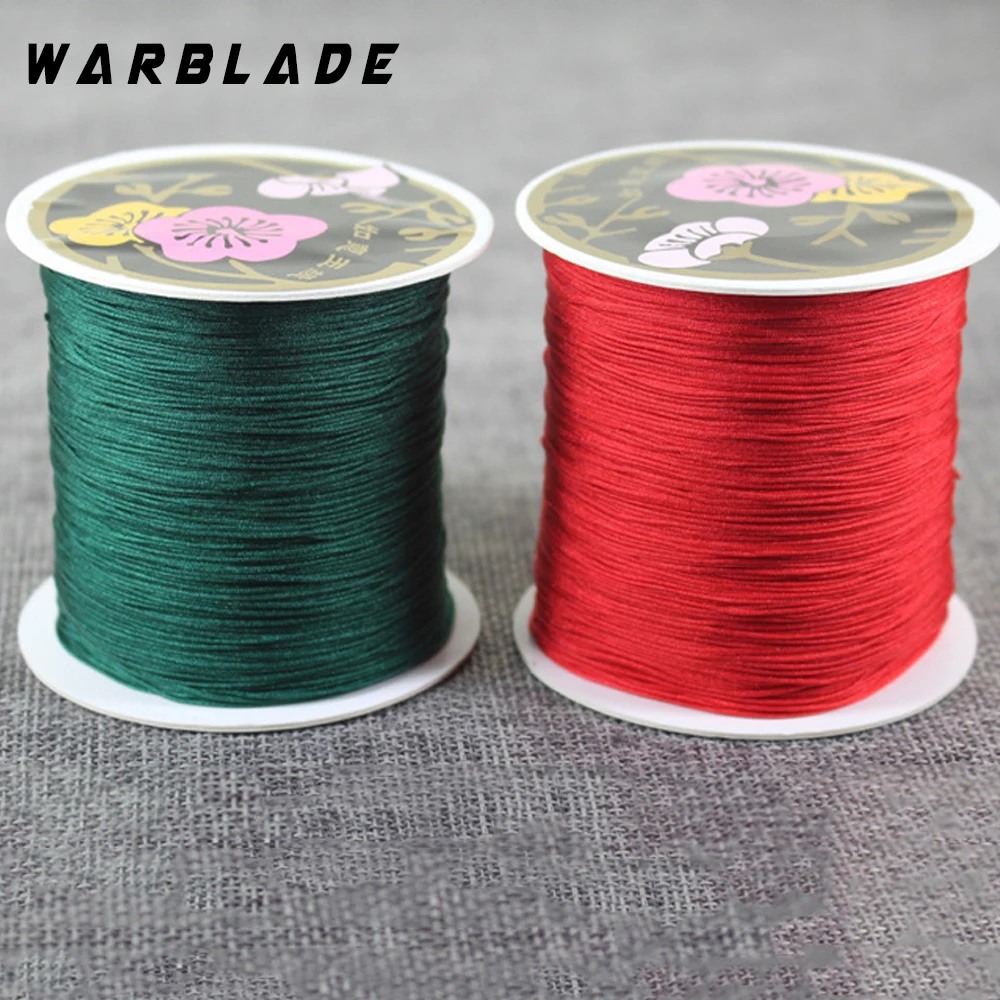 WarBLade Free Shipping 0.4mm Diamter Shinning Chinese Nylon Cord String Beading Thread Pick Color For Jewelry Making 250M