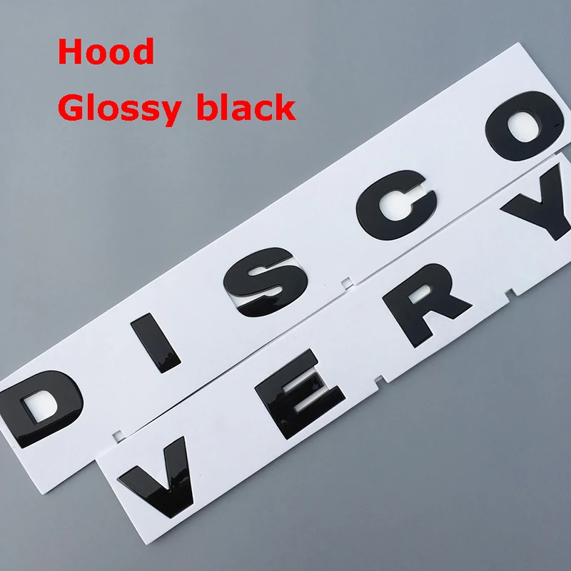 Glossy Black Red Grey Silver Letters Emblem Badge Car Styling Refitting Hood Rear Trunk Logo Sticker for Land Rover DISCOVERY 4