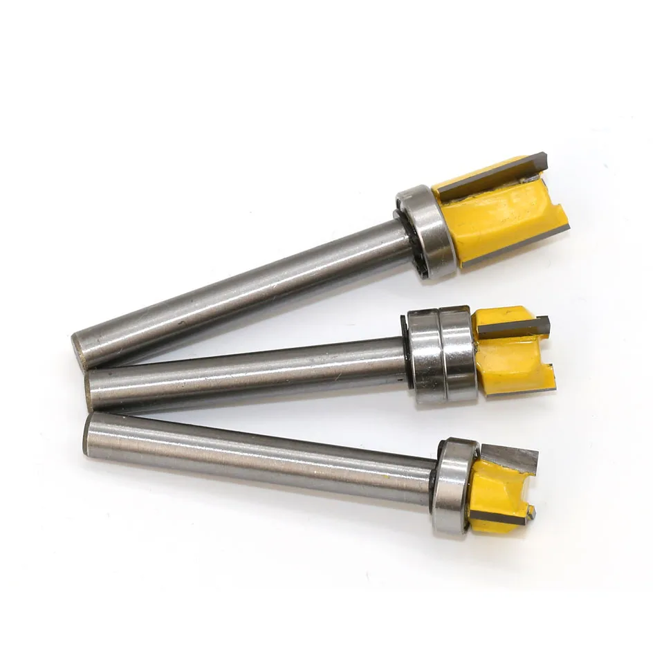 Imagem -04 - Rolamento Flush Trim Router Bit para Madeira mm Shank Bit Reto Tungstênio Carpintaria Ferramenta de Fresagem 1pc