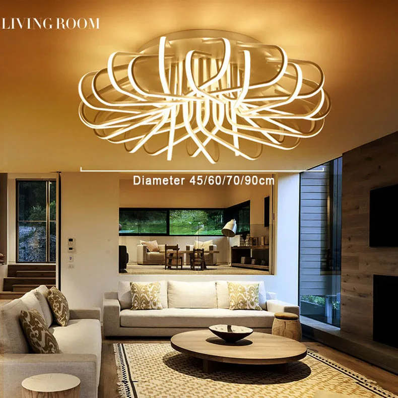 

LED Ceiling Lamps for Living Room Modern LED Flush Mount Simple Creative Acrylic lampshade Ceiling lamp Bedroom AC110-240V