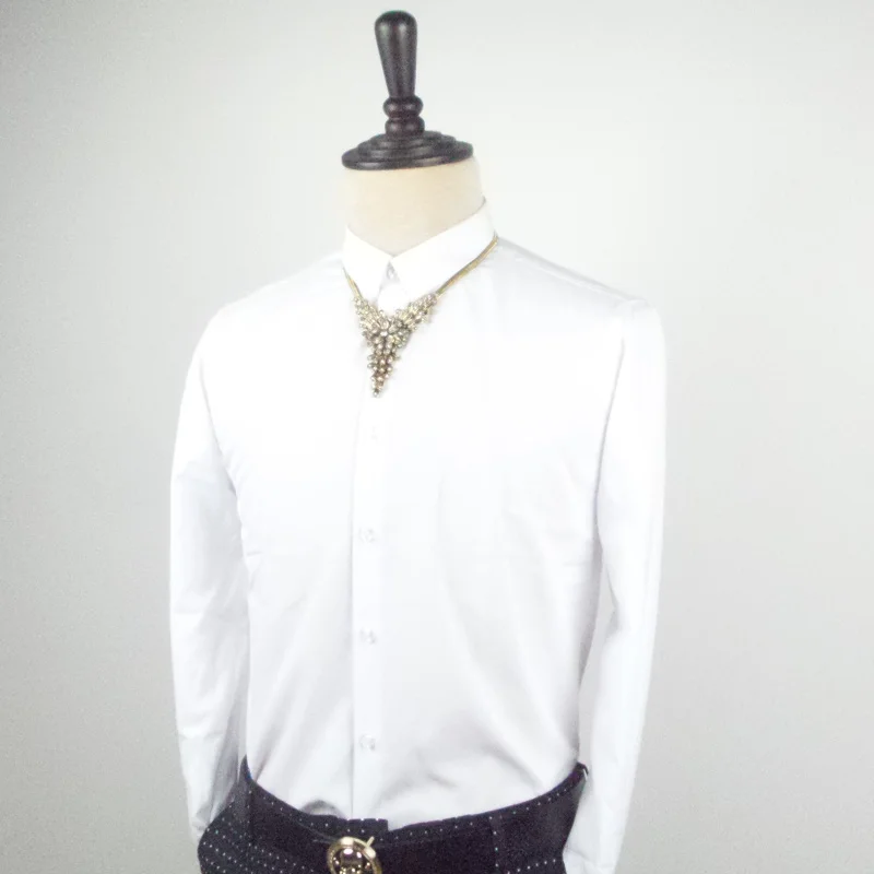 Gratis Verzending Koreaanse Nieuwe Diamanten Mannen Ringen Kettingen Shirts Kettingen Overhemd Accessoires Tie Promotie