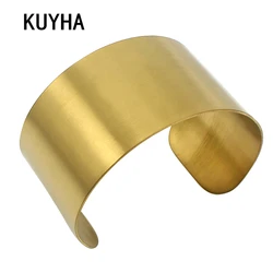 Fashion Wide Bracelets Geometric Cuff Bangles For Women Men Femme Statement Gold/Silver Color Jewelry