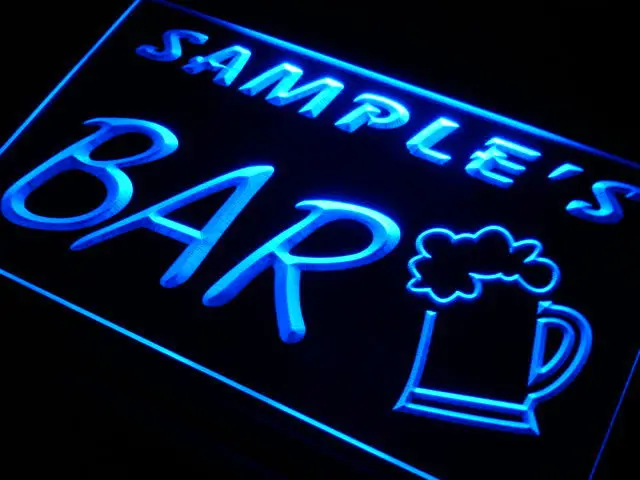 pv-tm Name Personalized Custom Home Brew Bar Beer Mug Glass Neon Light Light Signs