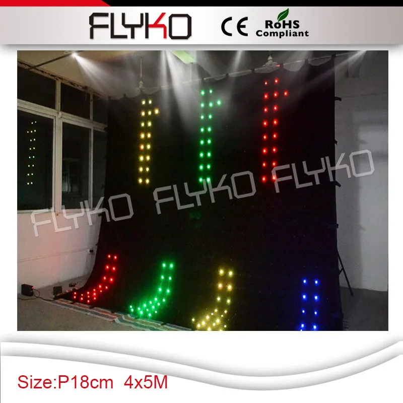

4m*5m Led Video Curtain P18 Wedding Stage Decoration Led Light Stage DJ Booth Cheap DJ Equipment