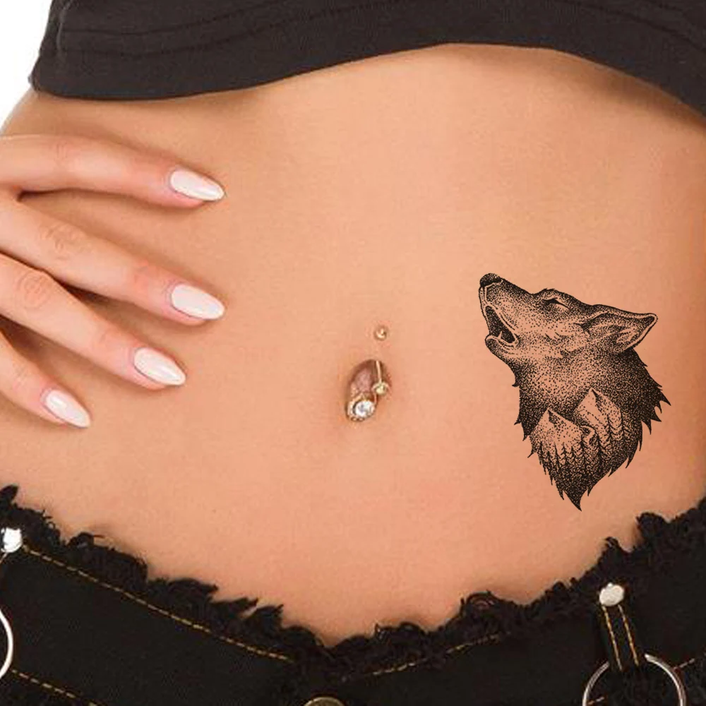 tattoo lobo e lua: o que eu descobri ao usar essas tatuagens temporárias no meu braço durante uma viagem de camping