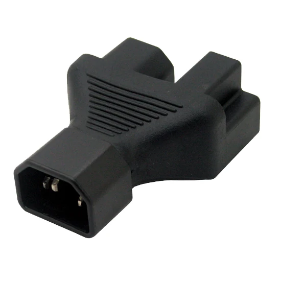 IEC 320 C13 to US femlae + C13 Y split power adapter AC PLUG CONVERTER C13 male to Nema 5-15R +C15 Power adapter