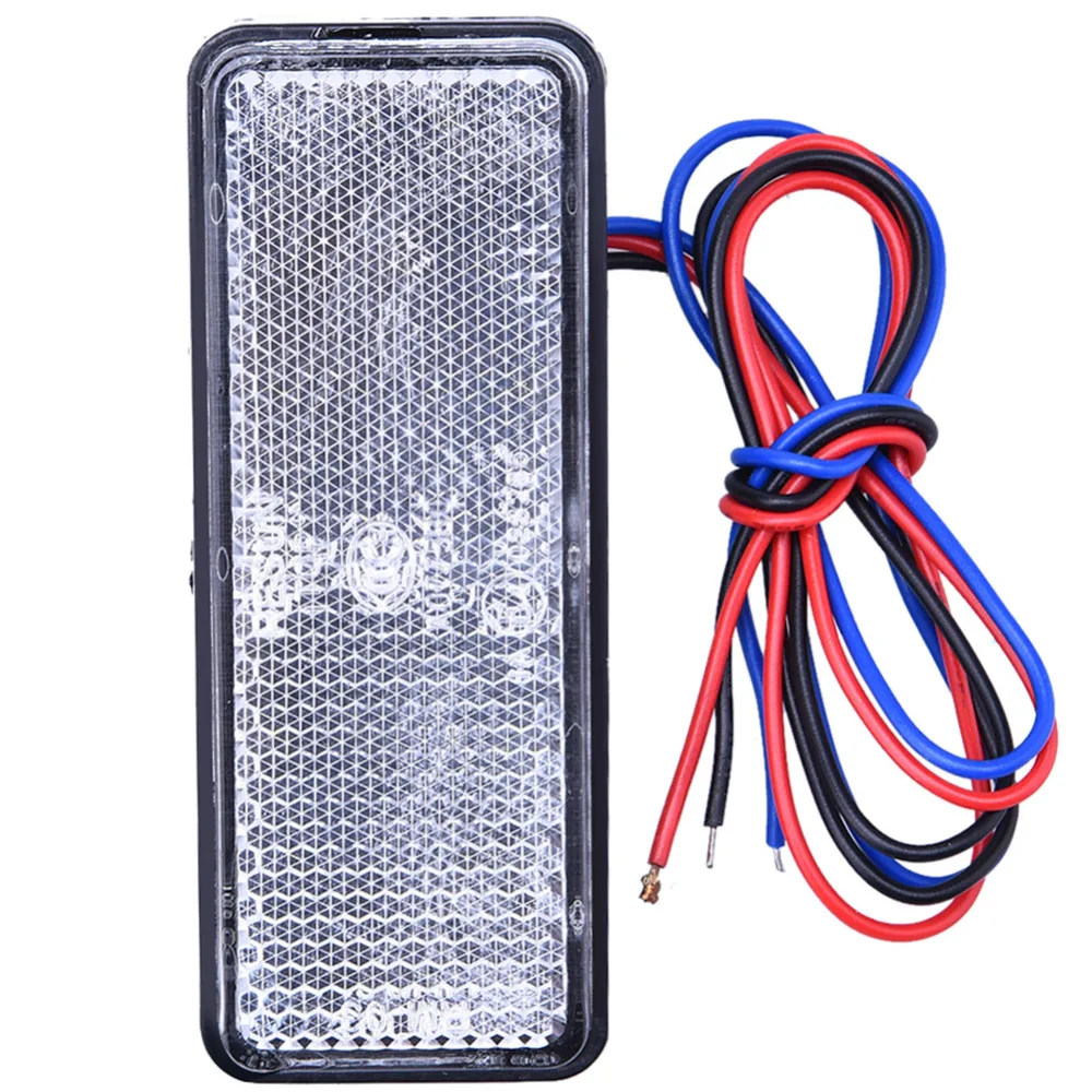 24LED Motorcycle Reflector Tail Brake Turn Signal Light Lamp Rectangle Car/ATV LED Reflectors/Truck Side Warning Lights image 4