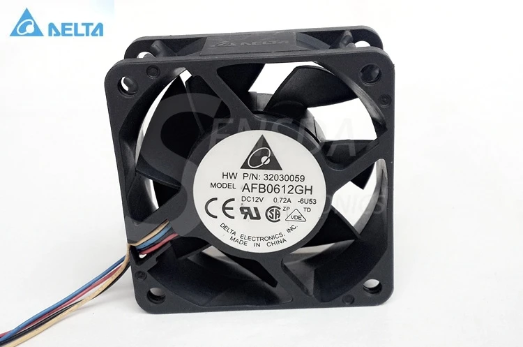 

for delta AFB0612GH 6CM 60MM 6025 12V 0.72A 4 line pwm server inverter computer axial case cooler cooling fan