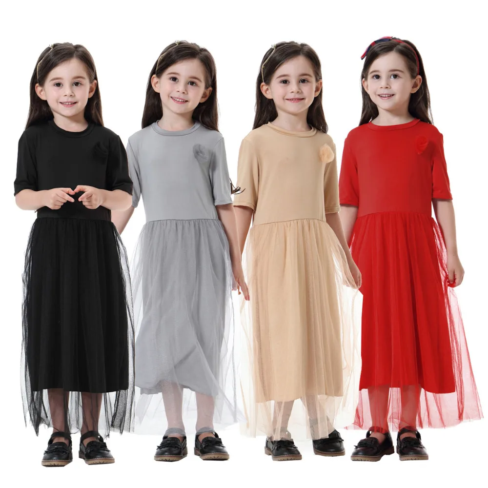 

Traditional Muslim Kids Clothing Girl Abaya Muslim Girl Dress Abaya Middle East Moroccan Ramadan Arab Islamic Clothing CN-087