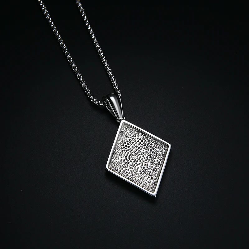 Valily Men\'s Gold Color Vintage Lucky Number 13 Pendant Necklace Stainless Steel Punk 13 Tag Chain Necklaces Jewelry