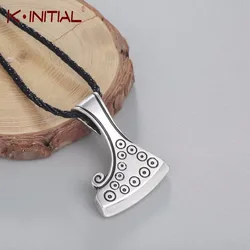 Kinitial Bronze Slavic Axe Pendant Dukhobor Amulet Slavic Men Necklace Perun survival axe Fern Flower Pendant Jewelry