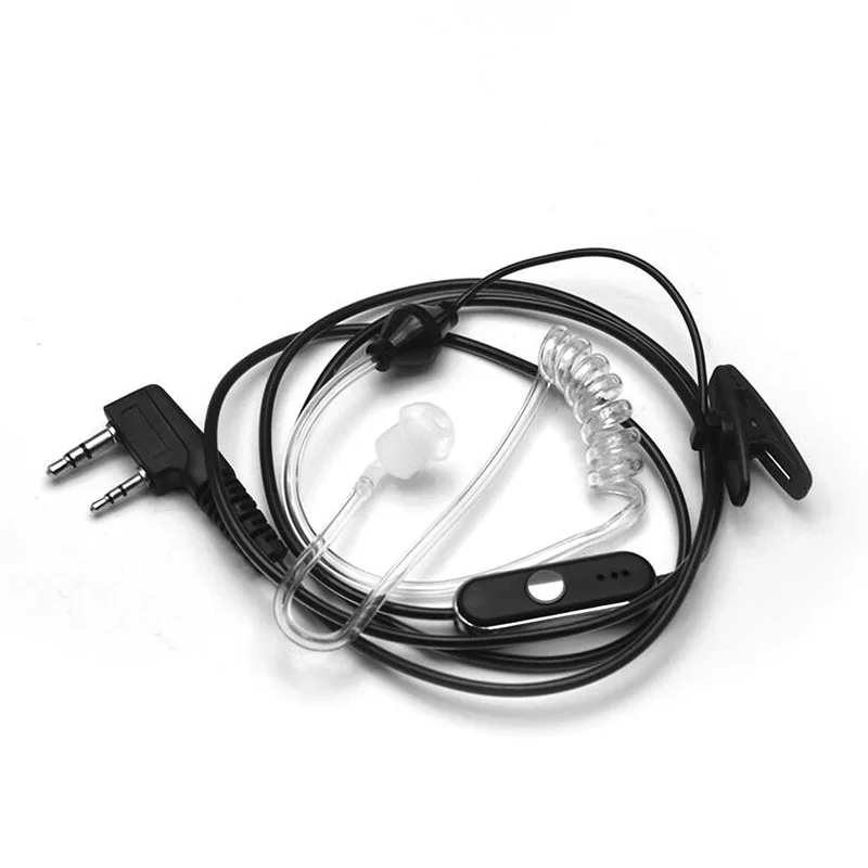 Walkie Talkie Air Akustische Rohr Headset 2 Pin Mit Mic K Kopf Port Two Way Radio Kopfhörer Ohrhörer Zubehör Motorola baofeng