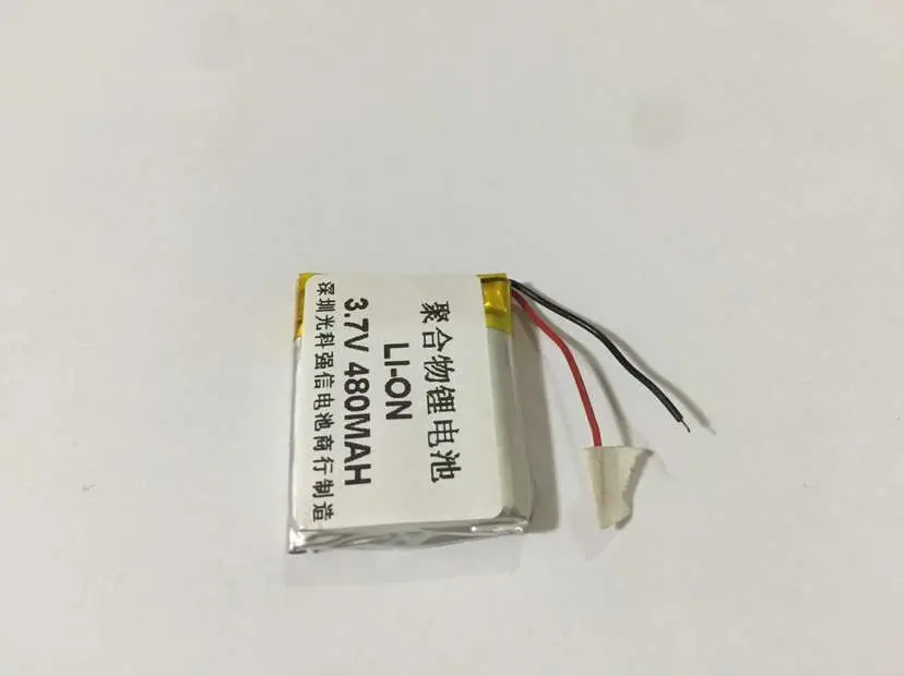 Polímero de litio de 3,7 V de capacidad completa, 602530, 480MAH/equipo/micro navegador MP4, celda de iones de litio recargable