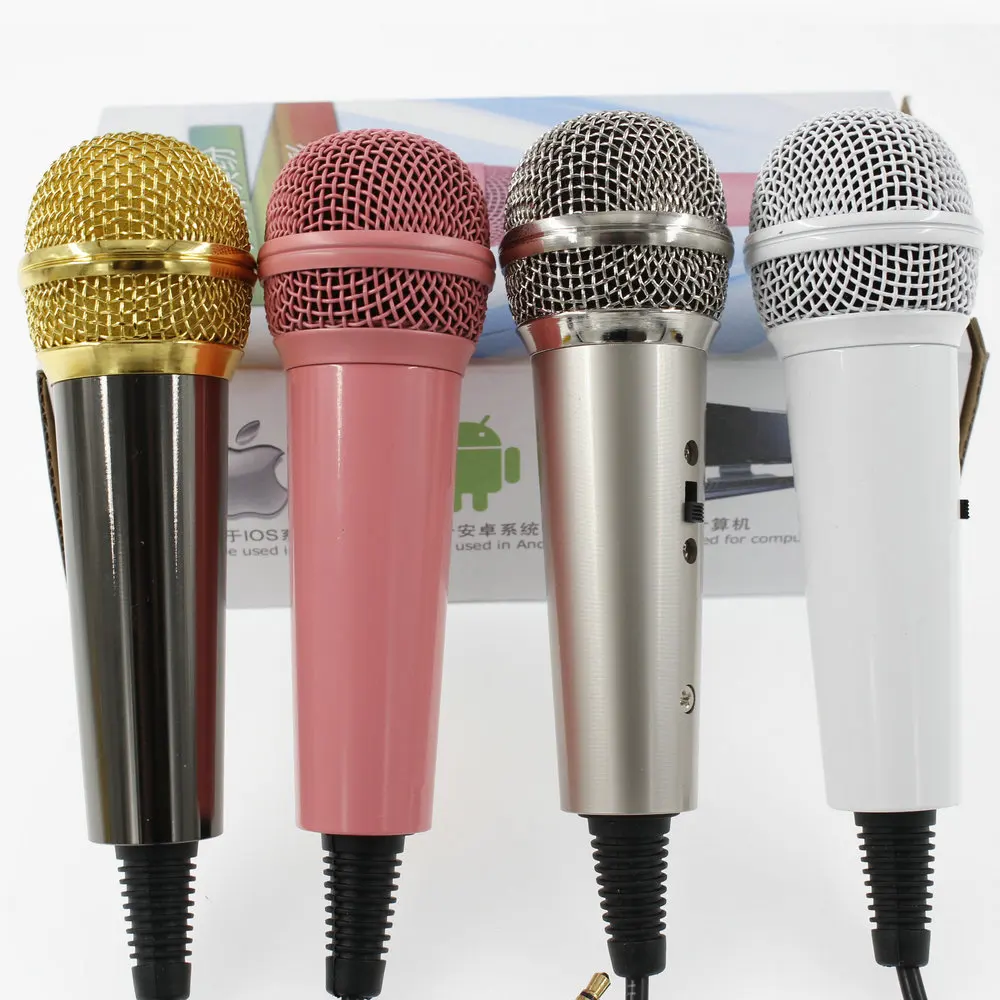 HOT Mini Handheld Wired Condenser Microphone with Single Directivity 3.5mm Plug for UC QQ YY QT IS Cellphones PC Home KTV