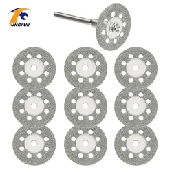 Tungfull 5x 22mm Dremel Accessories Diamond Discs Metalworking Circular Saw Cutting Disc For Engraver Electric Mini Drill