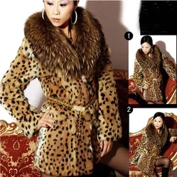 S-5XL Donne Inverno Finta Pelliccia Cappotti Plus Size 5XL 4XL Artificiale stampa Leopardo Sexiness Faux Pelliccia di Volpe Cappotto Grande Formato