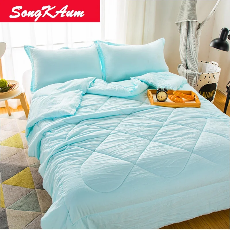 SongKAum New Summer Quilt!!!Spring Summer Autumn Blanket Solid Color Queen King Full Size Home Textile