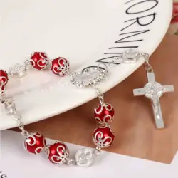 Rosary Centre Mercy Mary Sacred Heart Jesus Icon Religious Center Gift Bracelet, St. Benedict Classic Bracelet.