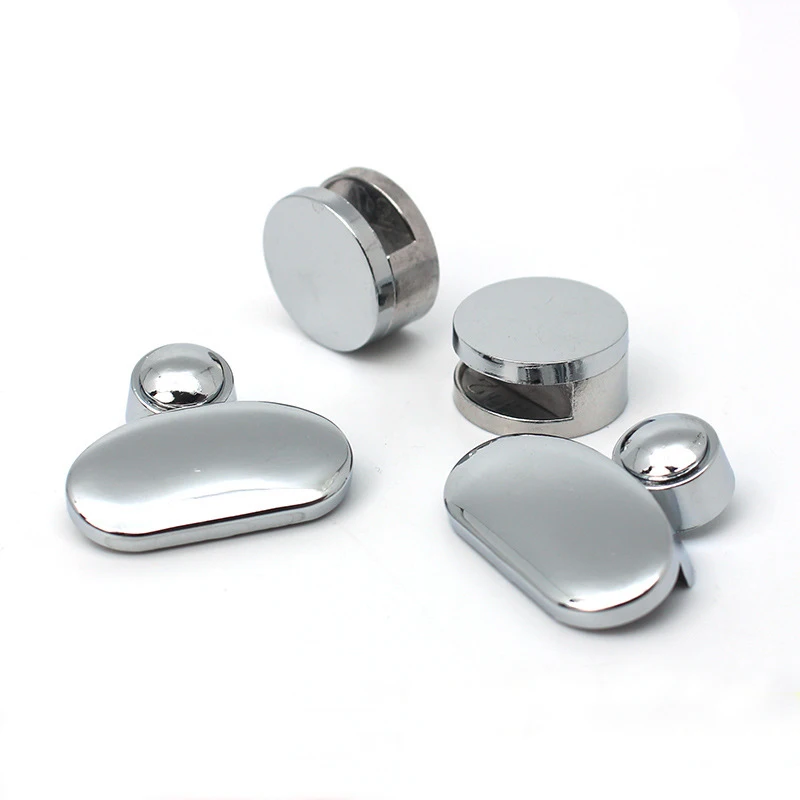 4PCS Wall Mount Frameless Mirror Clip Glass Clamps Bathroom Glass Clip Mirrors Supporting Thickness:3-5mm