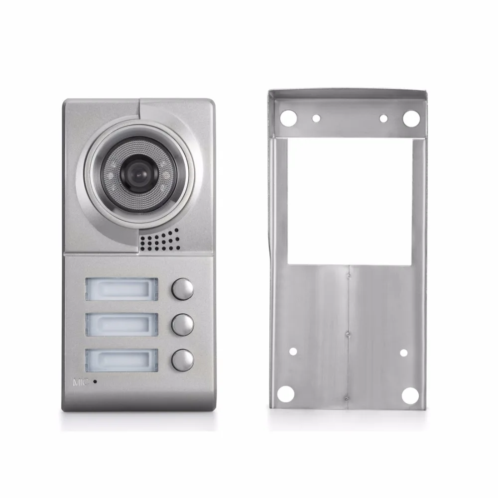 Yobang Security 3 buttons Door Camera For 3 Units Apartment Video Intercom Doorbell Door Phone System