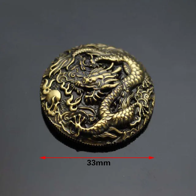 40mm Antiqued Vintage Dragon Copper Solid Brass Belt Buckle Pin buckle Belt loop Button DIY Leathercraft Leather Accessories