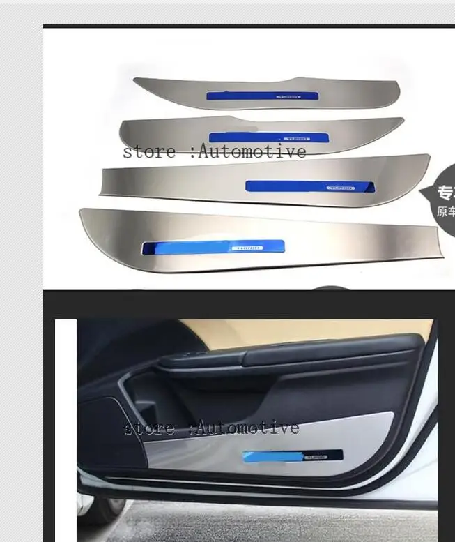 

Car Accessories Anti Kick Pad Car Door Guard Plate Cover Trim Decoration for HONDA Civic 2016 2017 2018