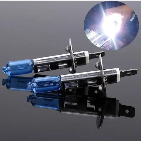 H1 Halogen Bulb White 4pcs ( 2Pair) 12V 55W 6000K Blue Glass Car HeadLight Auto Light Halogem Fog Lamp Car Lamps