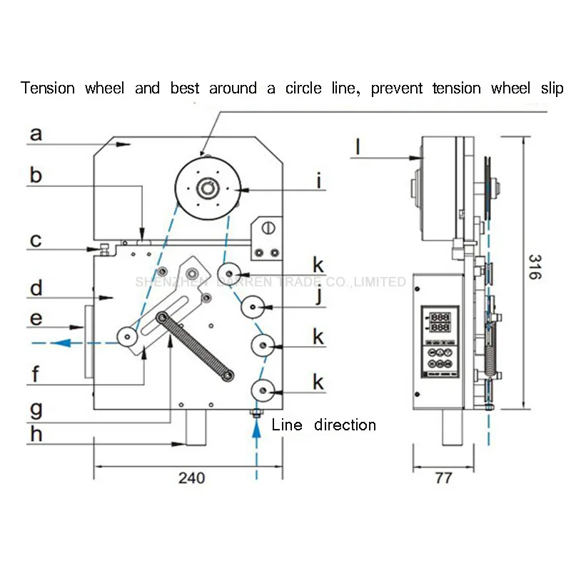 Popular Electronic Tensioner for Winder Machine Electronic Tensioner with Digital Display Large Diameter ET-2000