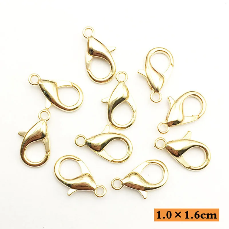 

30pcs 10*16mm Alloy Metal Lobster Clasps Hooks Gold Lobster Clasps Hooks For Jewelry Making Finding DIY Necklace Bracelets YZ238