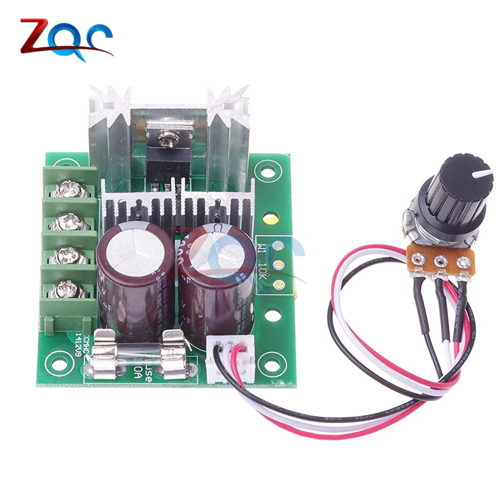 Adjustable DC Motor Speed Controller DC 12V-40V 400W 10A Potentiometer PWM Motor Controller Module 13kHz 24V 36V CCMHC CCMHCW