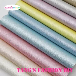 11PCS--High Quality DIY Light Color Pearl Embossed Synthetic Faux PU Leather set