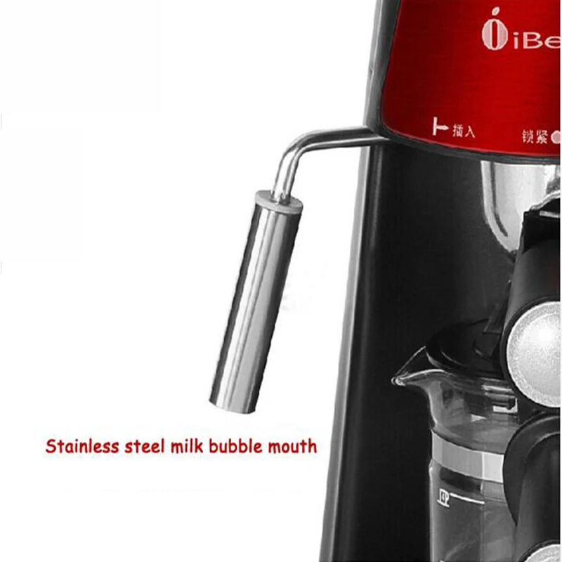 Italian Coffee Machine Semi-automatic 5bar Coffee Maker Pump Pressure Household Commercial Milk Foam Machine