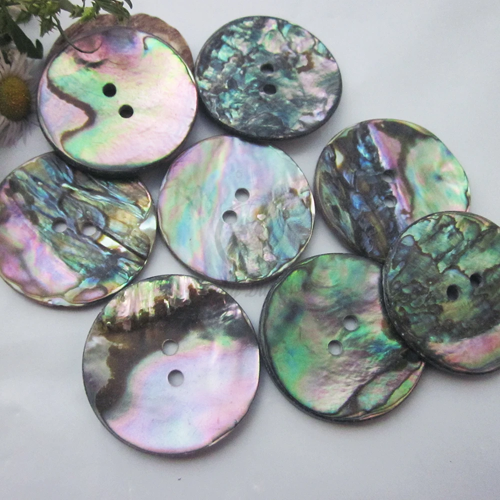 Bottoni per cappotti a conchiglia naturale 50 pezzi 28mm 30mm 44L grandi bottoni a conchiglia abalone per cucire accessori per cucire decorativi