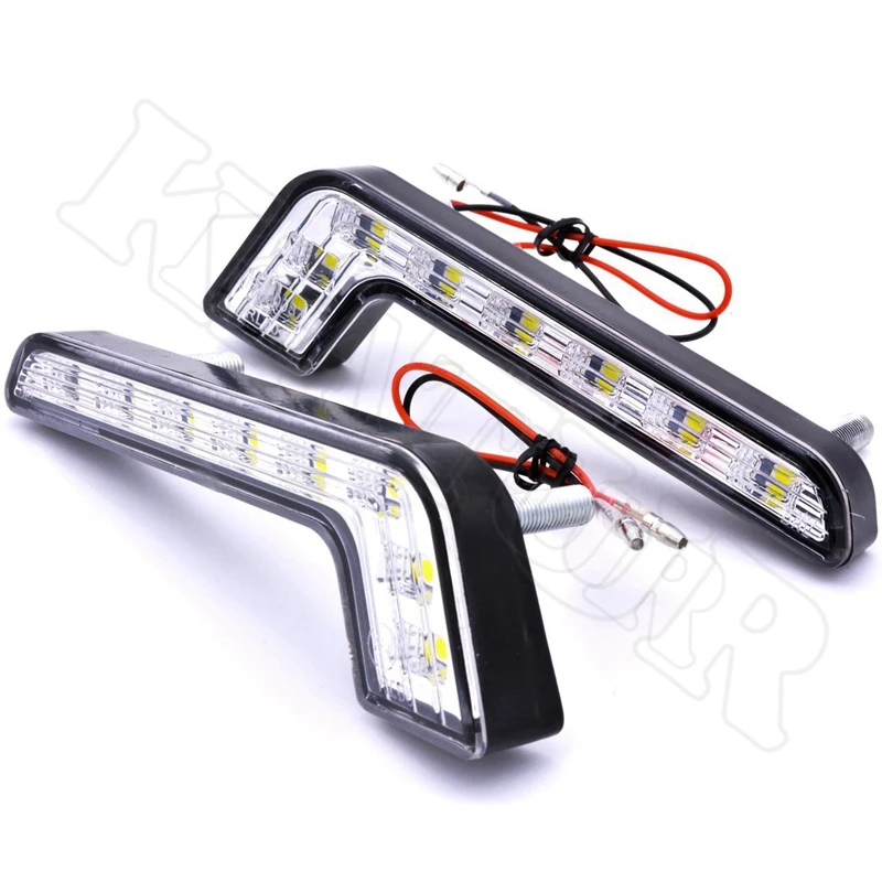 2個8 ledカーデイタイムランニングライトledフォグランプ車の外光キセノンランプ用の駆動フォグライトメルセデス · ベンツdrl led
