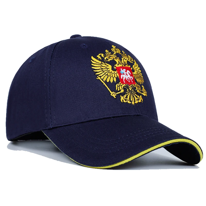 New Neutral Cotton Outdoor Baseball Cap Russia Badge Embroidery Snapback Fashion Sports Hat Men and women with Patriot Hat bone
