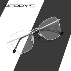 MERRYS DESIGN Men Women Fashion Square Glasses Frame Unisex Luxury Myopia Prescription Optical Eyeglasses S2011