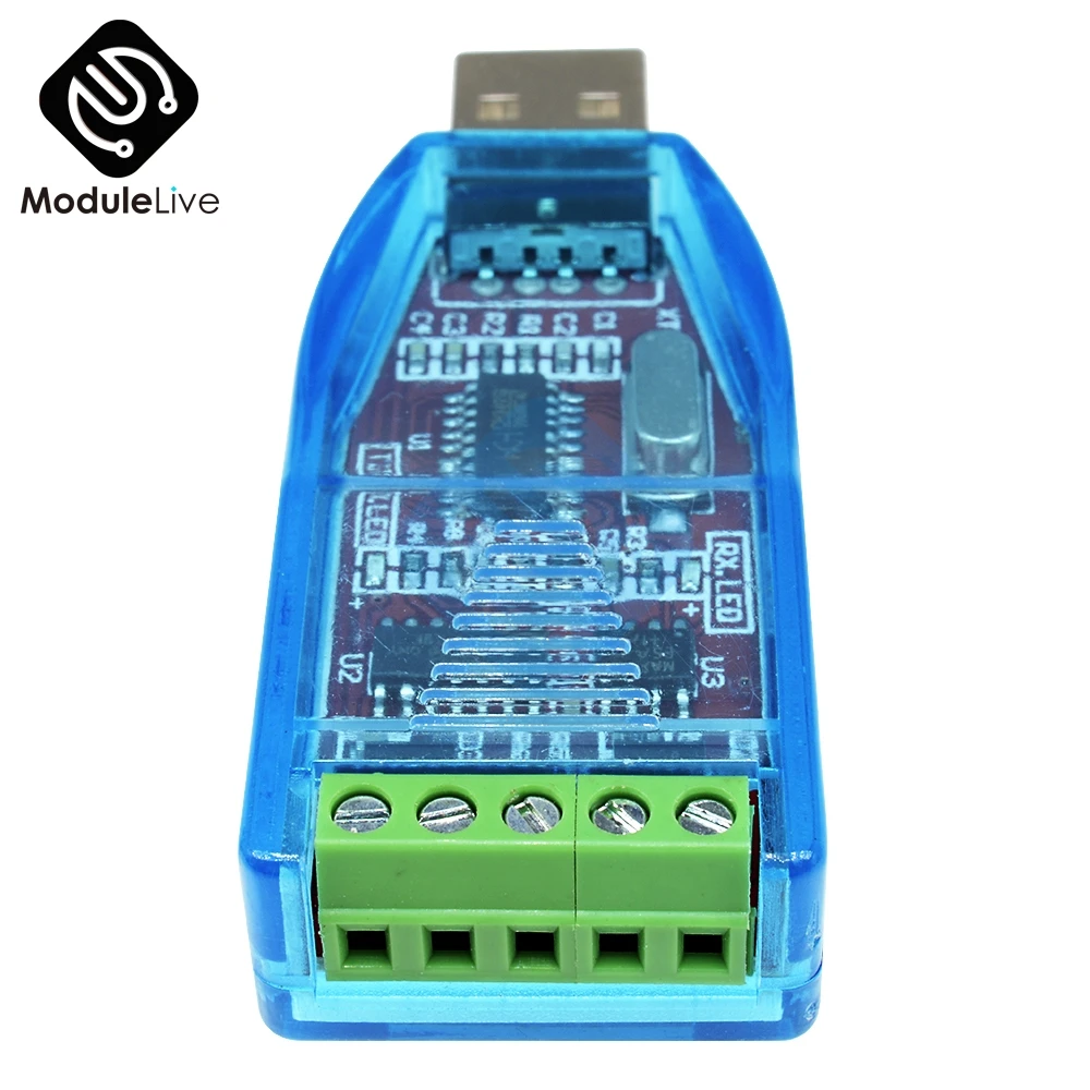 Conversor Industrial Usb para Rs485 Rs422 Conversor Atualizado de Proteção Rs485 V2.0 Padrão de Módulo de Conector