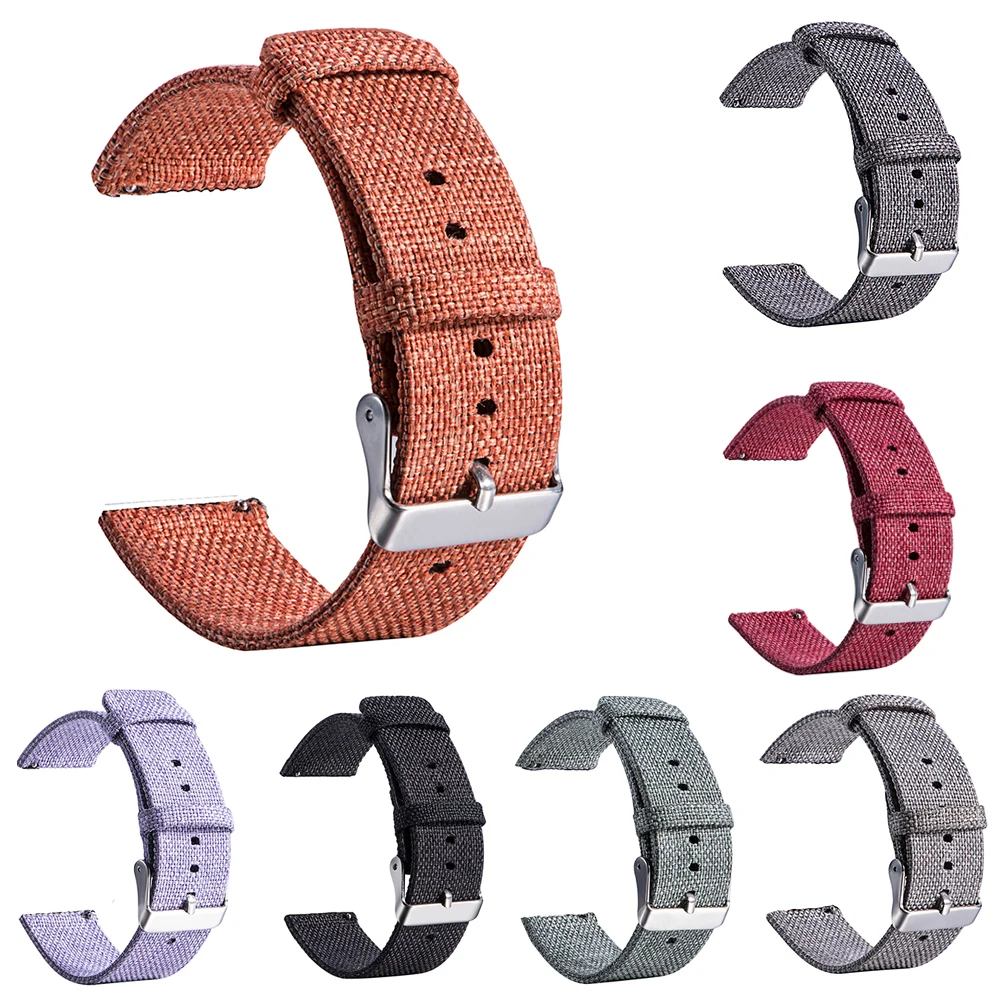 New Arrival 23cm Replacement Adjustable Soft Canvas Smart Watch Band Strap for Fitbit Blaze