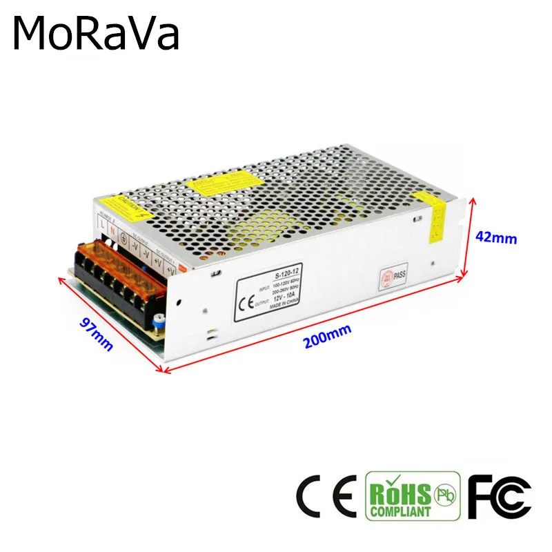 Adaptador de corriente LED, fuente de alimentación conmutada para transformador de iluminación de tira LED, CA 110V, 220V a cc 12V, 2A, 3A, 5A, 10A,