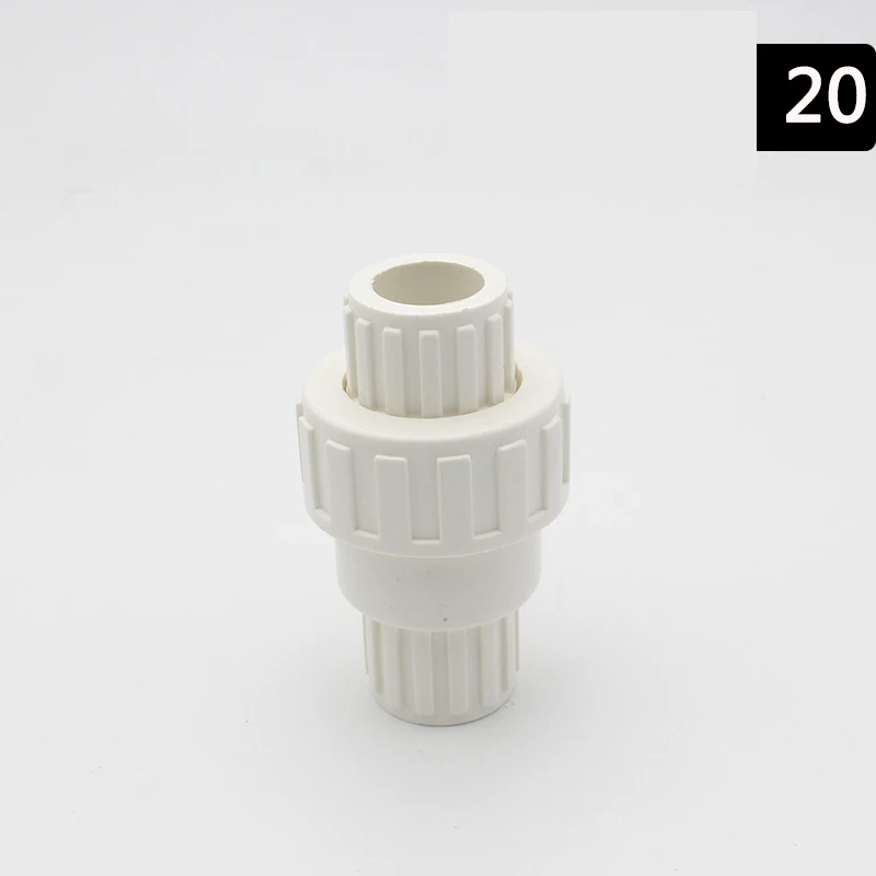 NuoNuoWell PVC Water Pipe Check Valve Socket Union Non-Return Quick Coupler Slip X Slip NEW Schedule 20/25/32/40/50/63mm