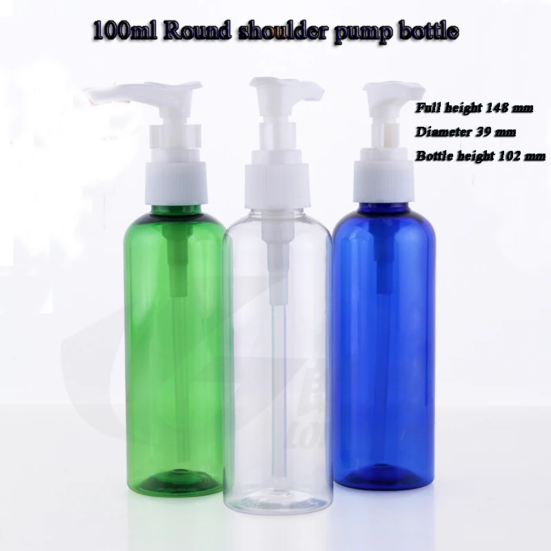 

Capacity 100ml free shipping 30pcs/lot PET material high quality Oil pump bottle cream bottle cosmetic containers