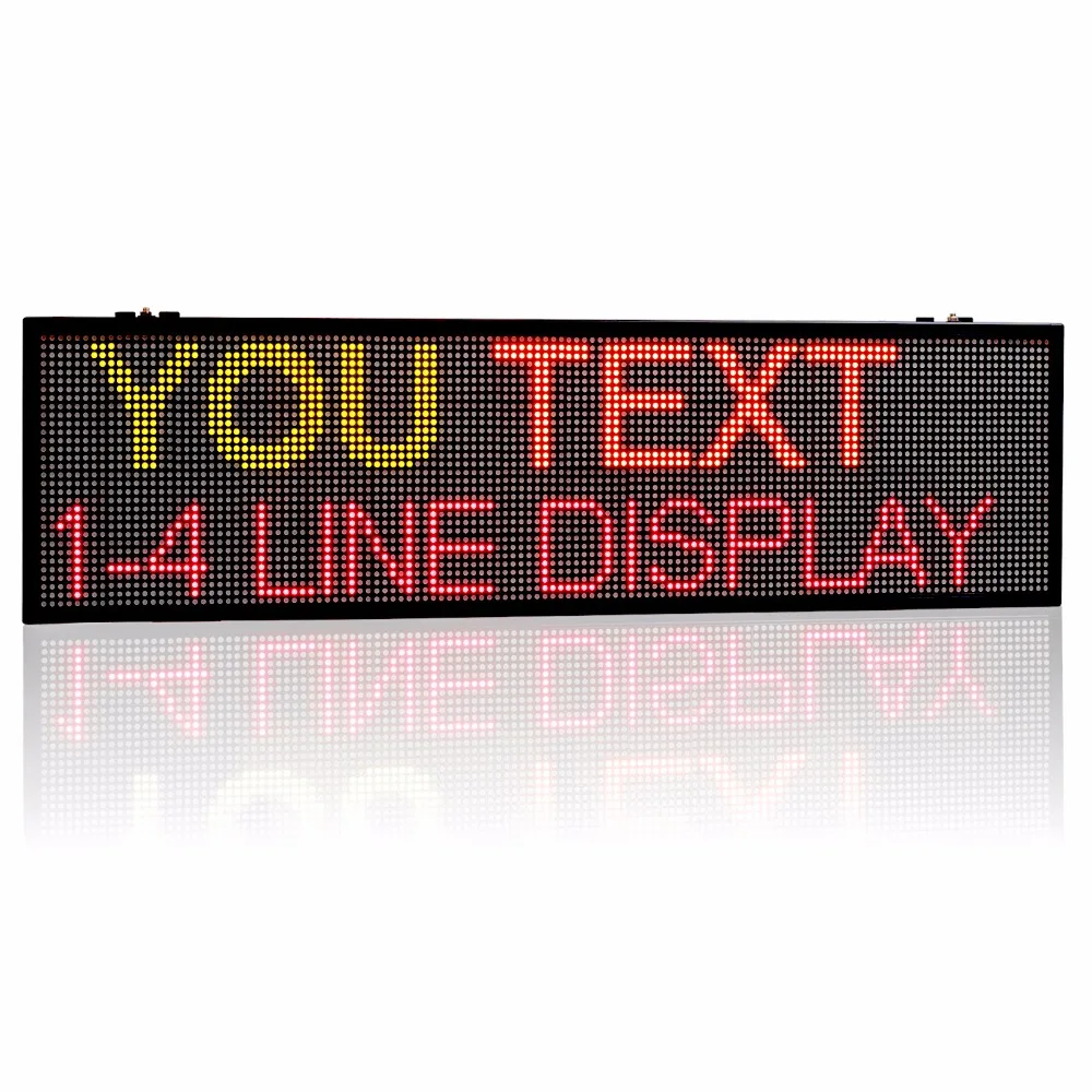 77X27cm WIFI RED 32*96 Indoor Store Remote LED Display Board Scrolling Text LED Open Sign Billboard Increase Temperature Display