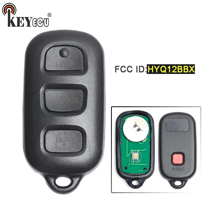 KEYECU 315MHz FCC ID: HYQ12BBX Keyless Entry 4 Button Remote Key Fob for Toyota 4 Runner Sequoia