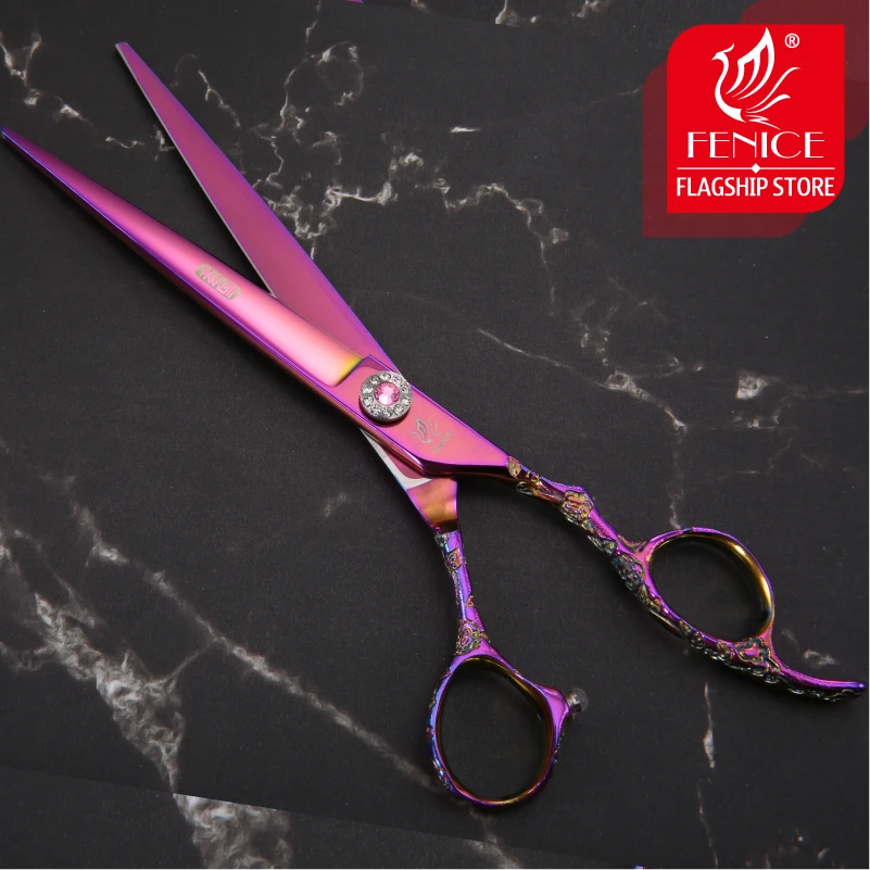 Fencie Professional 7.0/7.5/8.0inch Dog Grooming Scissors Straight Cutting Scissor for Groomers JP440C