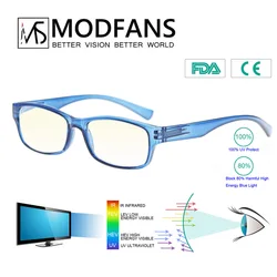 Men Computer Glasses Working Women Anti Blue Light Blocking Glasses Filter Reduces Digital Eye Strain Clear Improve Comfort