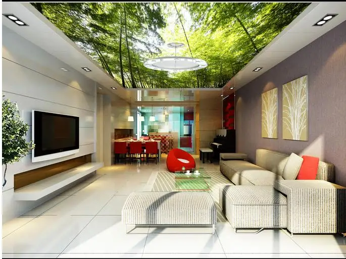 

3d ceiling murals custom wallpaper on the ceiling bamboo forest bedroom wallpaper for living room 3d ceiling wallpaper