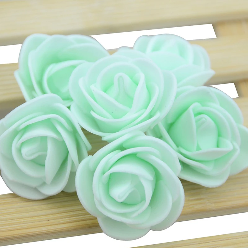 Über 480 Stück-500 Stück/3 cm Mini-PE-Schaum-Rosenblütenkopf, künstliche Rosenblüten, handgefertigt, DIY, Party, Hochzeit, Heimdekoration – Detail 12