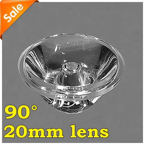 100pcs/lot,LED spotlight lens,20mm 90 degree,ceiling light lens,flat transparent lens,100% brand new and high quality 